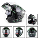Soman 955 Skyeye Motorcycle Full / Open Face Bluetooth Helmet Headset Full Face, Supports Answer / Hang Up Calls(Black Green)