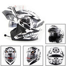 Soman 955 Skyeye Motorcycle Full / Open Face Bluetooth Helmet Headset Full Face, Supports Answer / Hang Up Calls(Skyeye White)