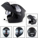 Soman 955 Skyeye Motorcycle Full / Open Face Bluetooth Helmet Headset Full Face, Supports Answer / Hang Up Calls(Matte Black)