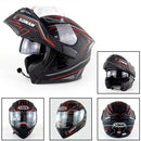 Soman 955 Skyeye Motorcycle Full / Open Face Bluetooth Helmet Headset Full Face, Supports Answer / Hang Up Calls(Black Red)