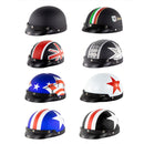 Soman Electromobile Motorcycle Half Face Helmet Retro Harley Helmet with Goggles(Matte Black UK Flag)