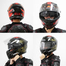 Soman SM-960 Motorcycle Electromobile Full Face Helmet Double Lens Protective Helmet(Golden Eight Immortals with Gold Lens)