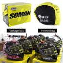 Soman SM-960 Motorcycle Electromobile Full Face Helmet Double Lens Protective Helmet(Golden Eight Immortals with Gold Lens)
