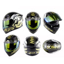 Soman SM-960 Motorcycle Electromobile Full Face Helmet Double Lens Protective Helmet(Gold with Gold Lens)