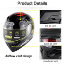 Soman SM-960 Motorcycle Electromobile Full Face Helmet Double Lens Protective Helmet(Golden Eight Immortals with Gold Lens)