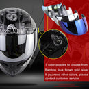 Soman SM-960 Motorcycle Electromobile Full Face Helmet Double Lens Protective Helmet(Golden Eight Immortals with Gold Lens)