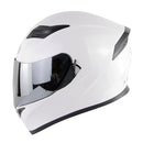 Soman SM-960 Motorcycle Electromobile Full Face Helmet Double Lens Protective Helmet(White with Silver Lens)