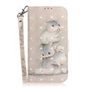 3D Painting Pattern Coloured Drawing Horizontal Flip Leather Case with Holder & Card Slots & Wallet For LG V40 ThinQ(Three Squirrels)