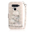 3D Painting Pattern Coloured Drawing Horizontal Flip Leather Case with Holder & Card Slots & Wallet For LG V40 ThinQ(Three Squirrels)