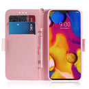 3D Painting Pattern Coloured Drawing Horizontal Flip Leather Case with Holder & Card Slots & Wallet For LG V40 ThinQ(Three Squirrels)