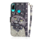 3D Painting Pattern Coloured Drawing Horizontal Flip Leather Case with Holder & Card Slots & Wallet For Huawei P Smart (2019) / Honor 10 Lite(Hug Cat)