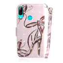 3D Painting Pattern Coloured Drawing Horizontal Flip Leather Case with Holder & Card Slots & Wallet For Huawei P Smart (2019) / Honor 10 Lite(Butterfly High Heels)