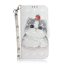 3D Painting Pattern Coloured Drawing Horizontal Flip Leather Case with Holder & Card Slots & Wallet For Huawei P Smart (2019) / Honor 10 Lite(Cute Cat)