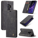 CaseMe-013 Multifunctional Retro Frosted Horizontal Flip Leather Case with Card Slot & Holder & Wallet for Galaxy S9 Plus(Black)