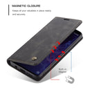 CaseMe-013 Multifunctional Retro Frosted Horizontal Flip Leather Case with Card Slot & Holder & Wallet for Galaxy S9 Plus(Black)