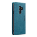CaseMe-013 Multifunctional Retro Frosted Horizontal Flip Leather Case with Card Slot & Holder & Wallet for Galaxy S9 Plus(Blue)
