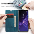 CaseMe-013 Multifunctional Retro Frosted Horizontal Flip Leather Case with Card Slot & Holder & Wallet for Galaxy S9 Plus(Blue)