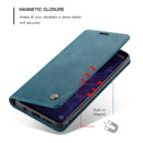 CaseMe-013 Multifunctional Retro Frosted Horizontal Flip Leather Case with Card Slot & Holder & Wallet for Galaxy S9 Plus(Blue)