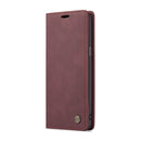 CaseMe-013 Multifunctional Retro Frosted Horizontal Flip Leather Case with Card Slot & Holder & Wallet for Galaxy S9 Plus(Wine Red)