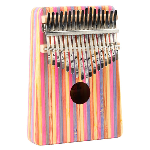 Thumb Piano Kalimba 17-tone Finger Piano Beginners Entry Portable Musical Instrument Kalimba Finger Piano(Red Color Bamboo)