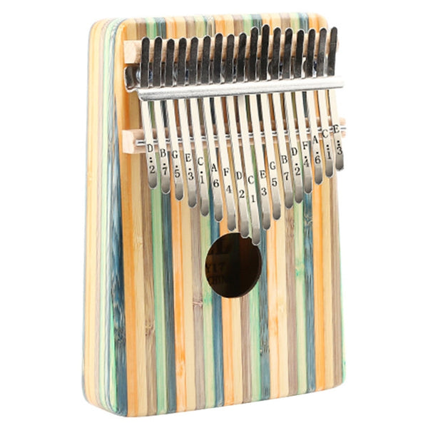 Thumb Piano Kalimba 17-tone Finger Piano Beginners Entry Portable Musical Instrument Kalimba Finger Piano(Green Color Bamboo)