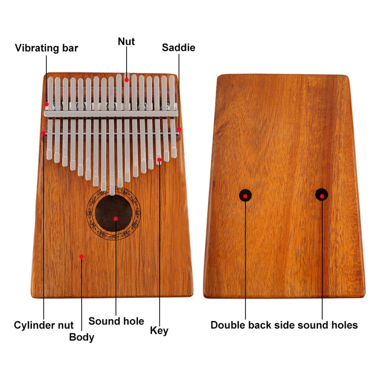Thumb Piano Kalimba 17-tone Finger Piano Beginners Entry Portable Musical Instrument Kalimba Finger Piano(Four-leaf Clover)