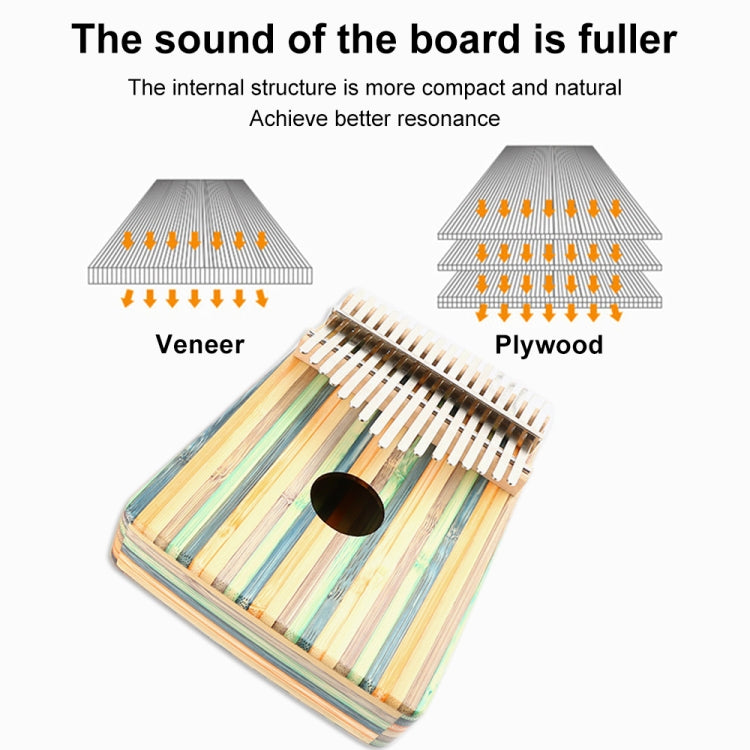 Thumb Piano Kalimba 17-tone Finger Piano Beginners Entry Portable Musical Instrument Kalimba Finger Piano(Four-leaf Clover)