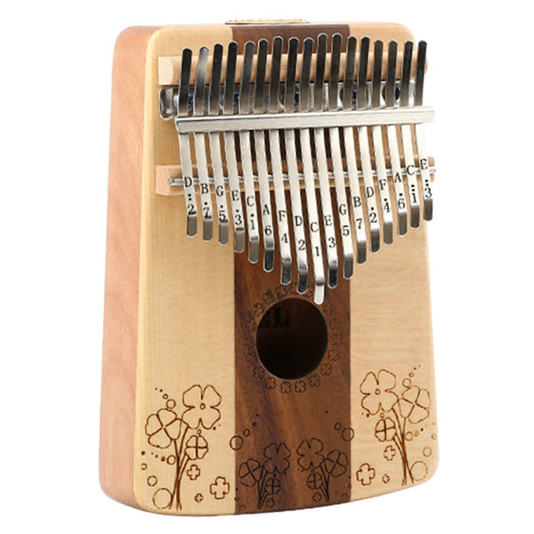 Thumb Piano Kalimba 17-tone Finger Piano Beginners Entry Portable Musical Instrument Kalimba Finger Piano(Four-leaf Clover)