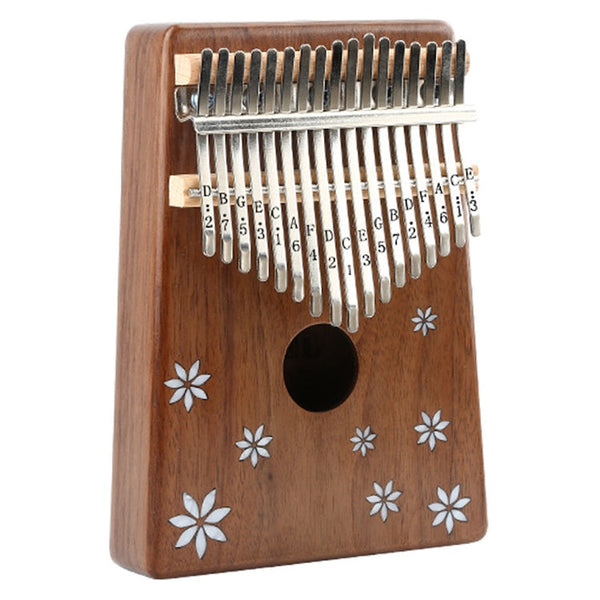Thumb Piano Kalimba 17-tone Finger Piano Beginners Entry Portable Musical Instrument Kalimba Finger Piano(Seven-leaf Flower)