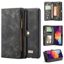 CaseMe-008 Detachable Multifunctional Horizontal Flip Leather Case with Card Slot & Holder & Zipper Wallet & Photo Frame for Galaxy A70(Black)