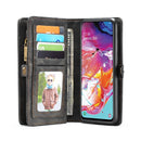 CaseMe-008 Detachable Multifunctional Horizontal Flip Leather Case with Card Slot & Holder & Zipper Wallet & Photo Frame for Galaxy A70(Black)