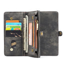 CaseMe-008 Detachable Multifunctional Horizontal Flip Leather Case with Card Slot & Holder & Zipper Wallet & Photo Frame for Galaxy A70(Black)
