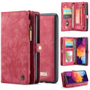 CaseMe-008 Detachable Multifunctional Horizontal Flip Leather Case with Card Slot & Holder & Zipper Wallet & Photo Frame for Galaxy A70(Red)