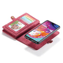 CaseMe-008 Detachable Multifunctional Horizontal Flip Leather Case with Card Slot & Holder & Zipper Wallet & Photo Frame for Galaxy A70(Red)