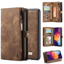 CaseMe-008 Detachable Multifunctional Horizontal Flip Leather Case with Card Slot & Holder & Zipper Wallet & Photo Frame for Galaxy A70(Brown)