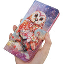 3D Coloured Drawing Pattern Horizontal Flip Leather Case with Holder & Card Slots & Wallet & Lanyard for Google Pixel 3a XL(Coloured Owl)