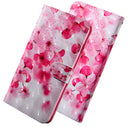 3D Coloured Drawing Pattern Horizontal Flip Leather Case with Holder & Card Slots & Wallet & Lanyard for Galaxy A80 / A90(Red Flower)