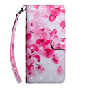 3D Coloured Drawing Pattern Horizontal Flip Leather Case with Holder & Card Slots & Wallet & Lanyard for Galaxy A80 / A90(Red Flower)