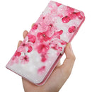 3D Coloured Drawing Pattern Horizontal Flip Leather Case with Holder & Card Slots & Wallet & Lanyard for Galaxy A80 / A90(Red Flower)