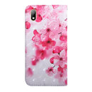 3D Painting Pattern Coloured Drawing Horizontal Flip TPU + PU Leather Case with Holder & Card Slots & Wallet For Huawei Y5 2019(Red FLower)