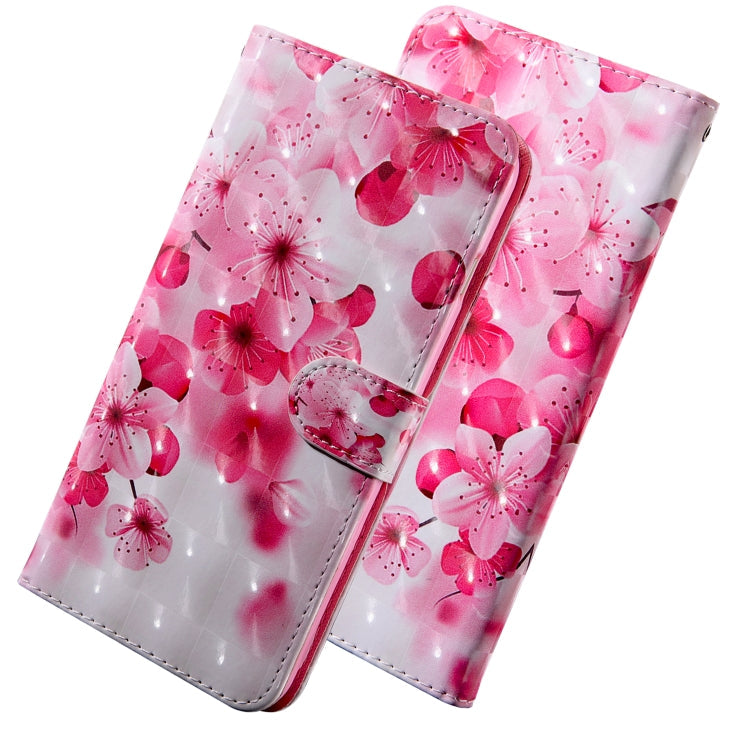 3D Painting Pattern Coloured Drawing Horizontal Flip TPU + PU Leather Case with Holder & Card Slots & Wallet For Huawei Y5 2019(Red FLower)