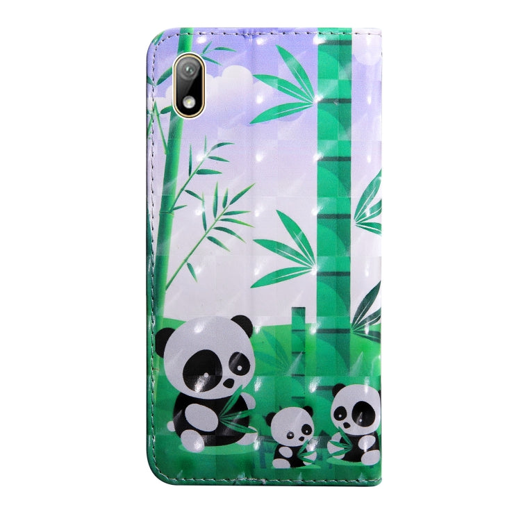 3D Painting Pattern Coloured Drawing Horizontal Flip TPU + PU Leather Case with Holder & Card Slots & Wallet For Huawei Y5 2019(Bamboo Panda)