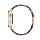 Simple Fashion Resin Watch Band for Apple Watch Series 5 & 4 44mm & Series 3 & 2 & 1 42mm(Tortoiseshell)