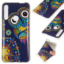 Noctilucent TPU Soft Case for Huawei P Smart Z(Blue-bottomed owl)