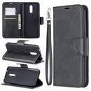 Retro Lambskin Texture Pure Color Horizontal Flip PU Leather Case with Holder & Card Slots & Wallet & Lanyard for Nokia 3.2(Black)
