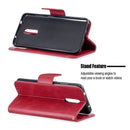 Retro Lambskin Texture Pure Color Horizontal Flip PU Leather Case with Holder & Card Slots & Wallet & Lanyard for Nokia 3.2(Red)