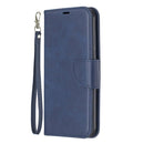 Retro Lambskin Texture Pure Color Horizontal Flip PU Leather Case with Holder & Card Slots & Wallet & Lanyard for Nokia 3.2(Blue)