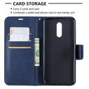 Retro Lambskin Texture Pure Color Horizontal Flip PU Leather Case with Holder & Card Slots & Wallet & Lanyard for Nokia 3.2(Blue)