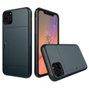 Shockproof Rugged Armor Protective Case with Card Slot for iPhone 11 Pro(Navy Blue)