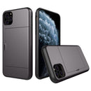 Shockproof Rugged Armor Protective Case with Card Slot for iPhone 11 Pro(Grey)